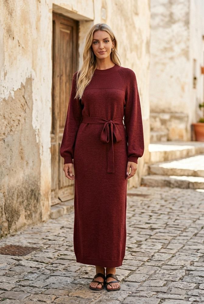 Heidi Outlet - Lasel | Tailliertes Gestricktes Kleid