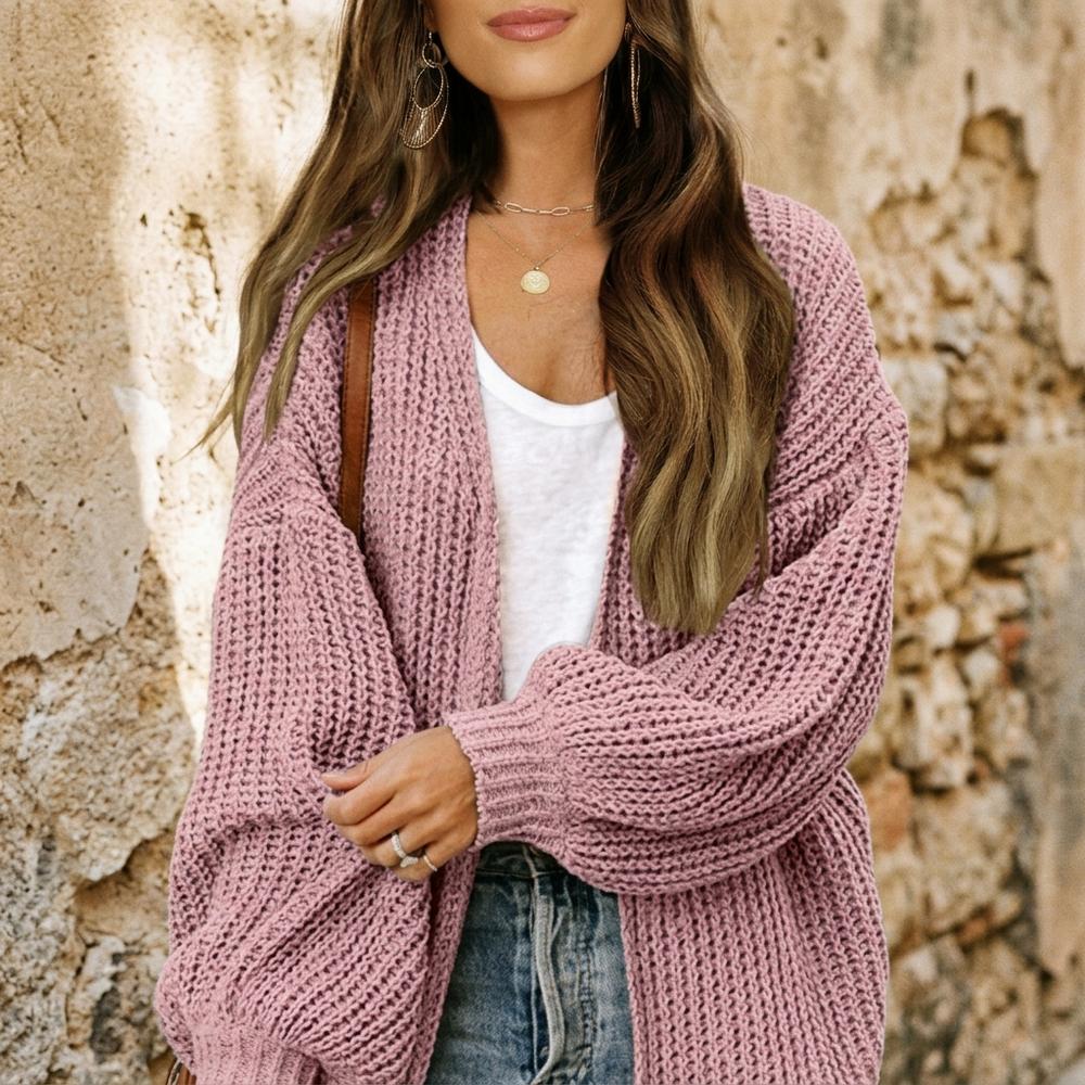 Heidi Outlet - Danor | Grobgestrickter Offener Cardigan