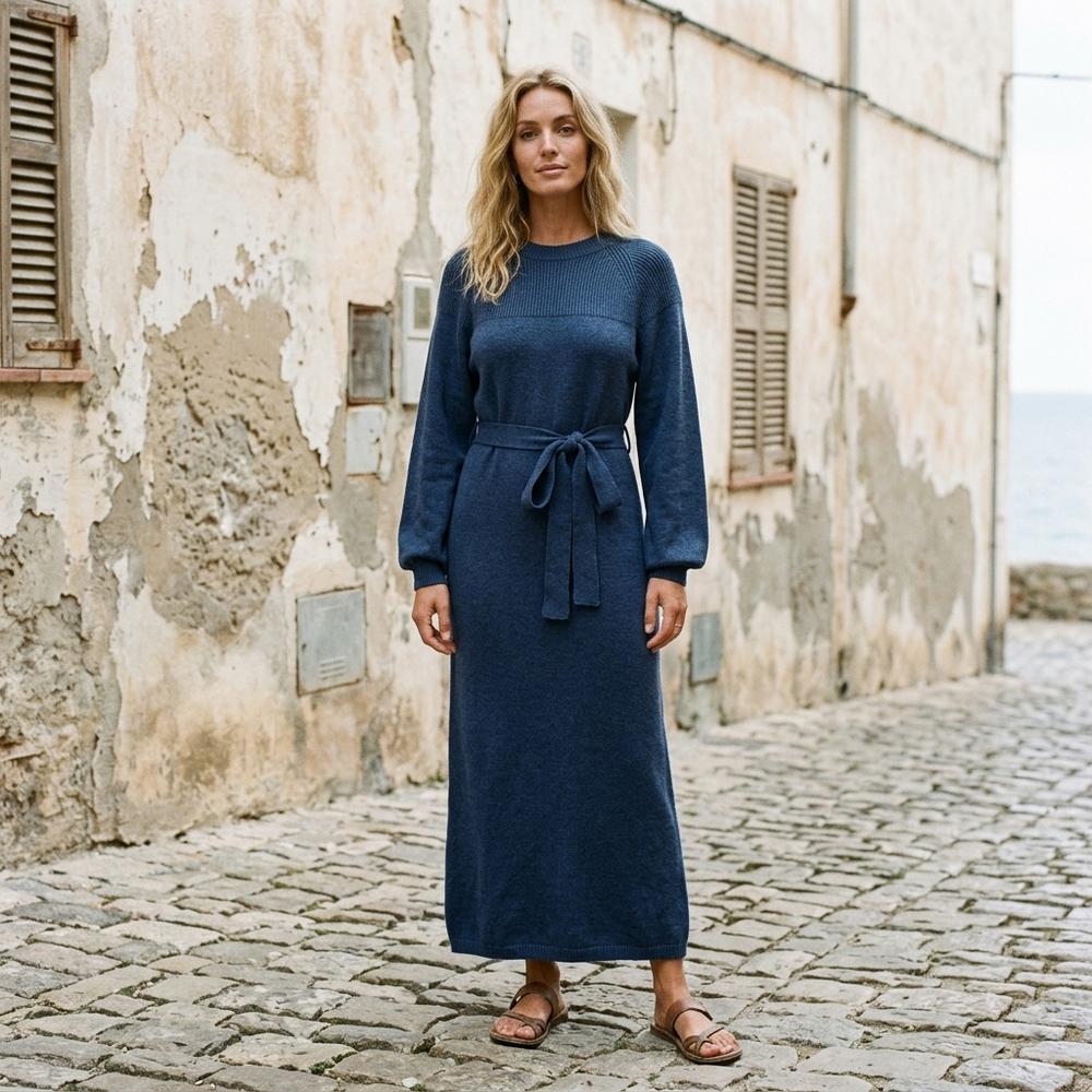 Heidi Outlet - Lasel | Tailliertes Gestricktes Kleid