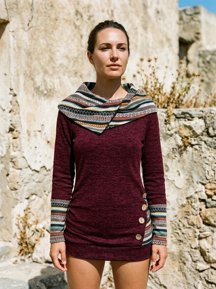 Heidi Outlet - Ravel | Melierter Geraffter Hoodie