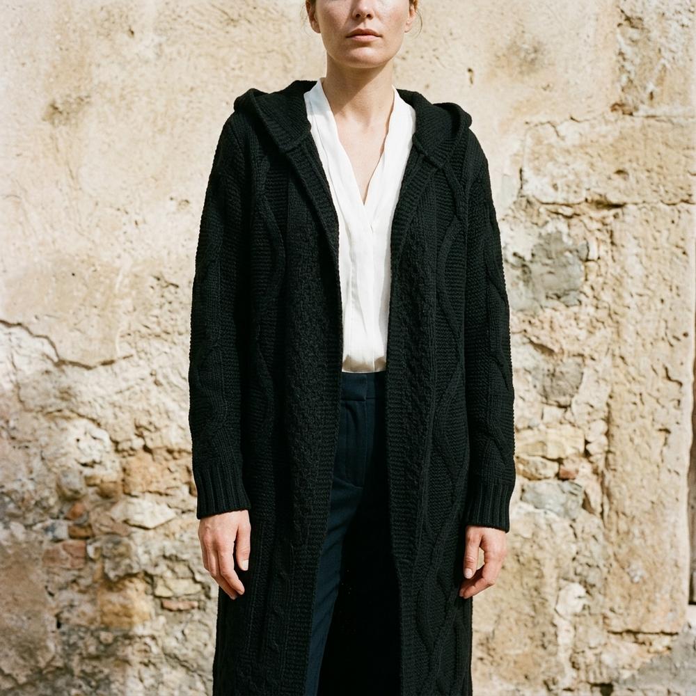 Heidi Outlet - Coven | Lange Strukturierte Strickjacke