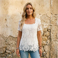 Heidi Outlet - Midar | Kurzärmlige Florale Bluse