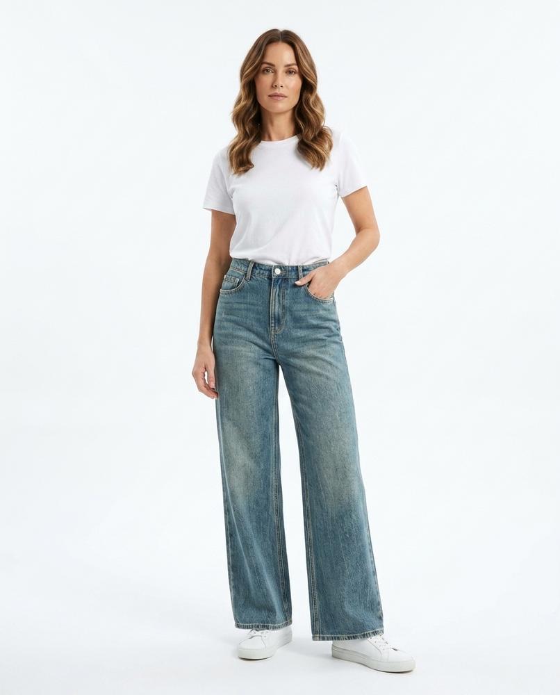 Heidi Outlet - Titir | Weit Geschnittene Baumwoll Hose Damen