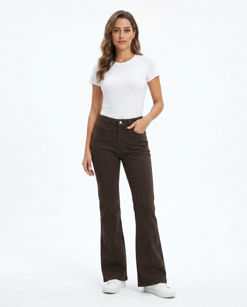 Heidi Outlet - Nedan | Ausgestellte Baumwoll Hose Damen