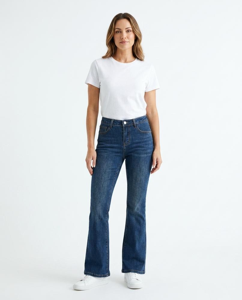 Heidi Outlet - Nedan | Ausgestellte Baumwoll Hose Damen