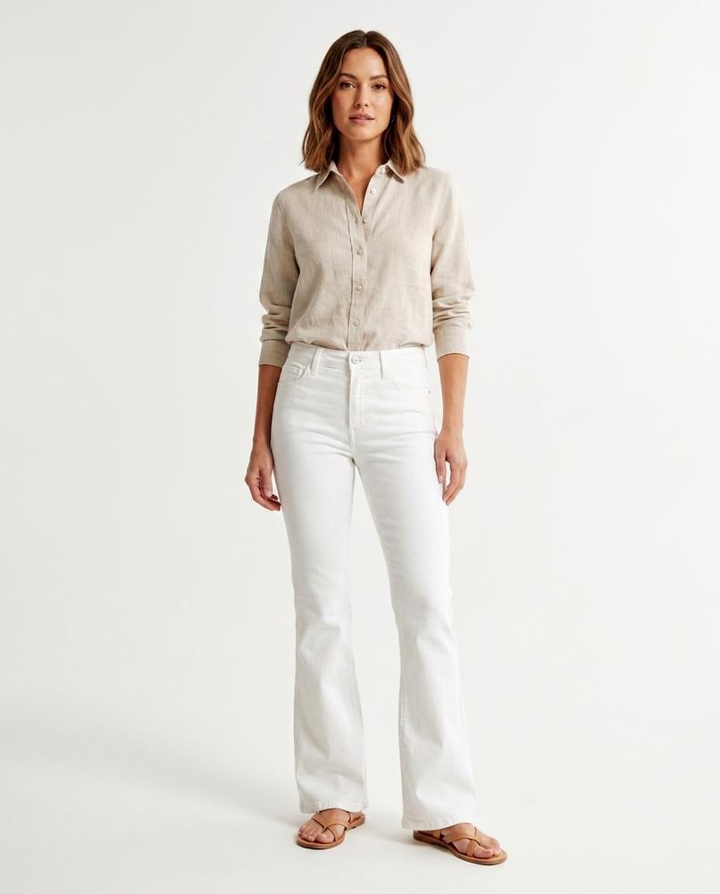 Heidi Outlet - Nedan | Ausgestellte Baumwoll Hose Damen
