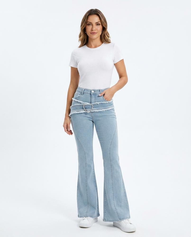 Heidi Outlet - Ronav | Ausgestellte Taillenhohe Hose Damen