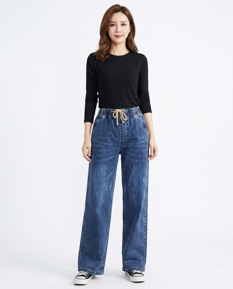 Heidi Outlet - Neral | Weit Geschnittene Gewaschene Hose Damen