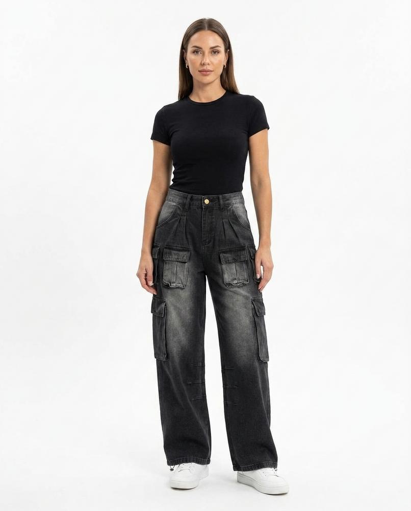 Heidi Outlet - Alnor | Verwaschene Weit Geschnittene Hose Unisex
