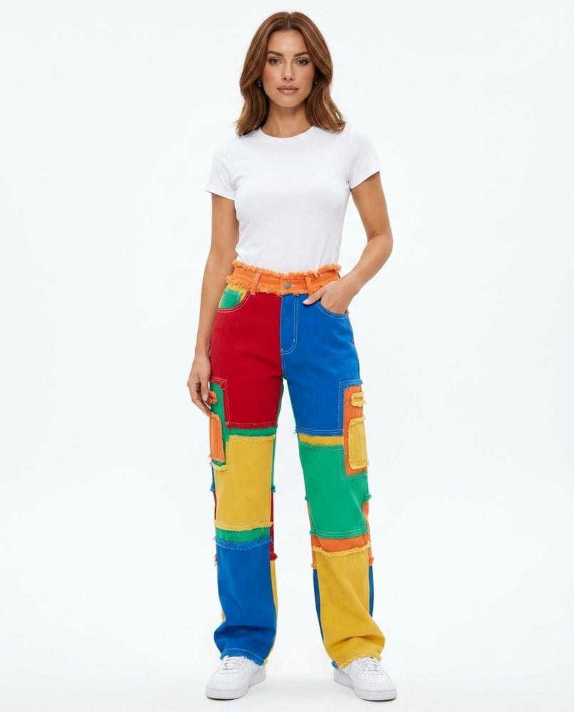 Heidi Outlet - Alrev | Mehrfarbig Gepatcht Hose Damen
