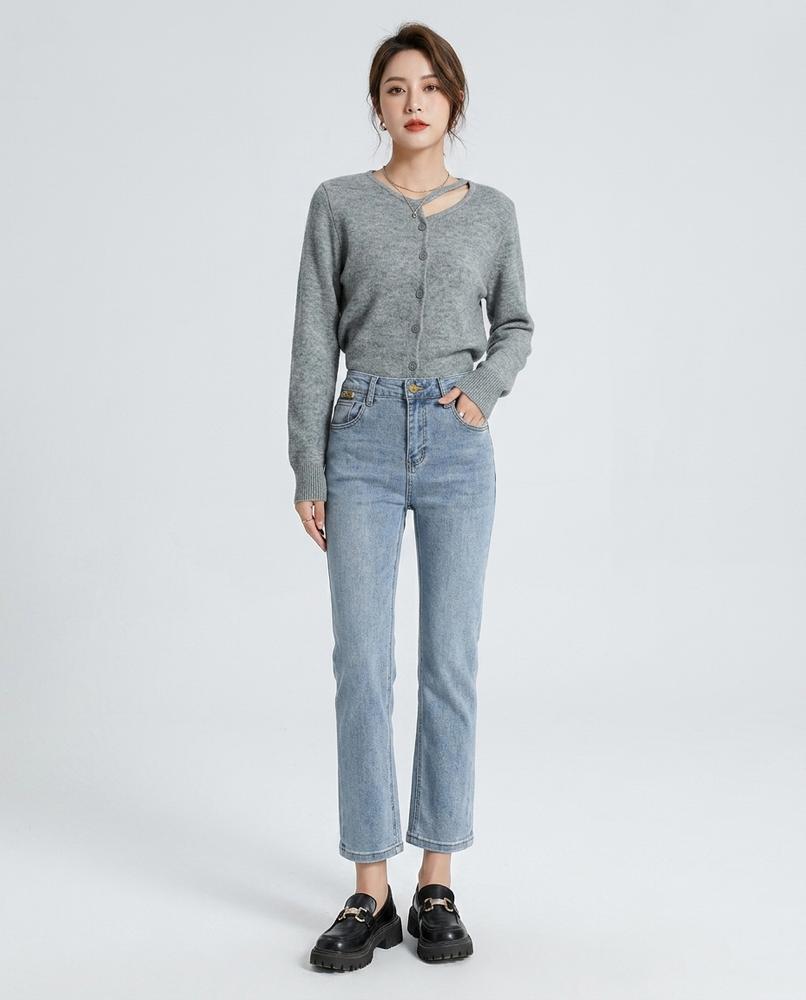 Heidi Outlet - Dasan | Gerade Geschnittene Baumwoll Hose Damen