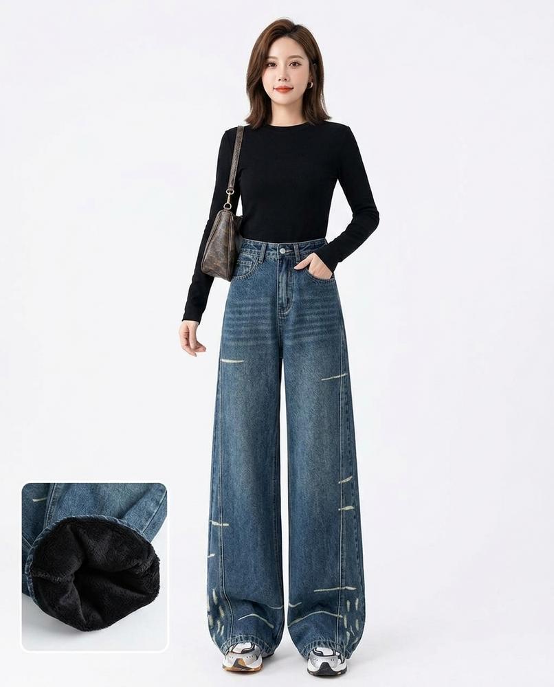Heidi Outlet - Keral | Gefütterte Weitgeschnittene Hose Damen