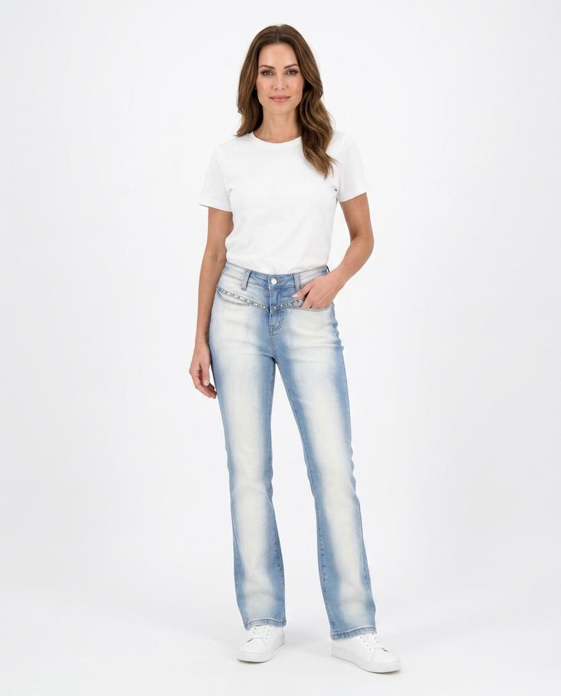 Heidi Outlet - Nisil | Nietenbesetzt Verwaschen Hose Unisex