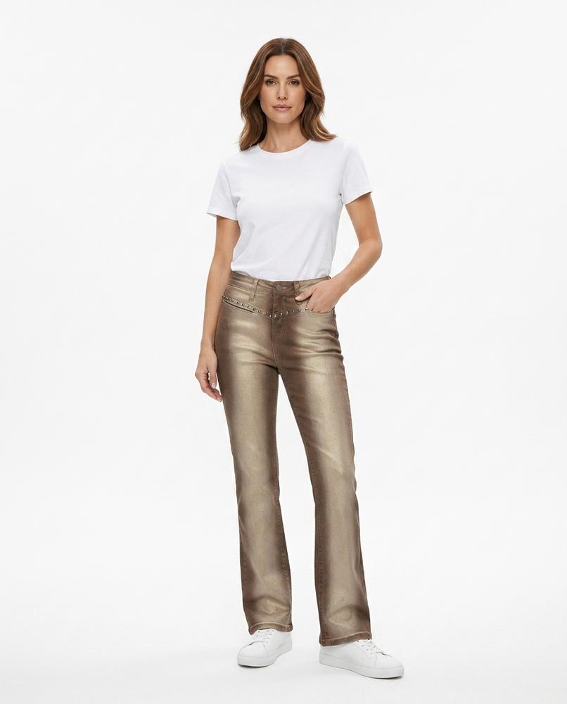 Heidi Outlet - Nisil | Nietenbesetzt Verwaschen Hose Unisex