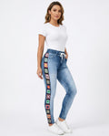 Heidi Outlet - Lenor | Bedruckte Enganliegende Hose Damen