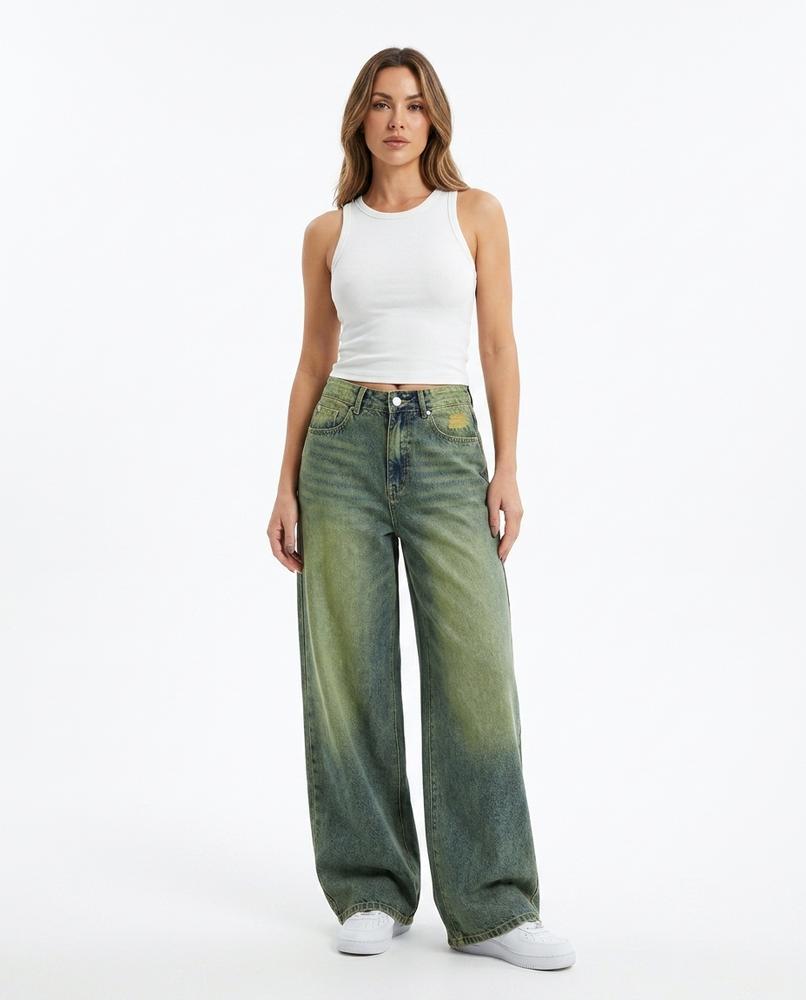 Heidi Outlet - Nomin | Hoch Taillierte Weit Geschnittene Hose Damen