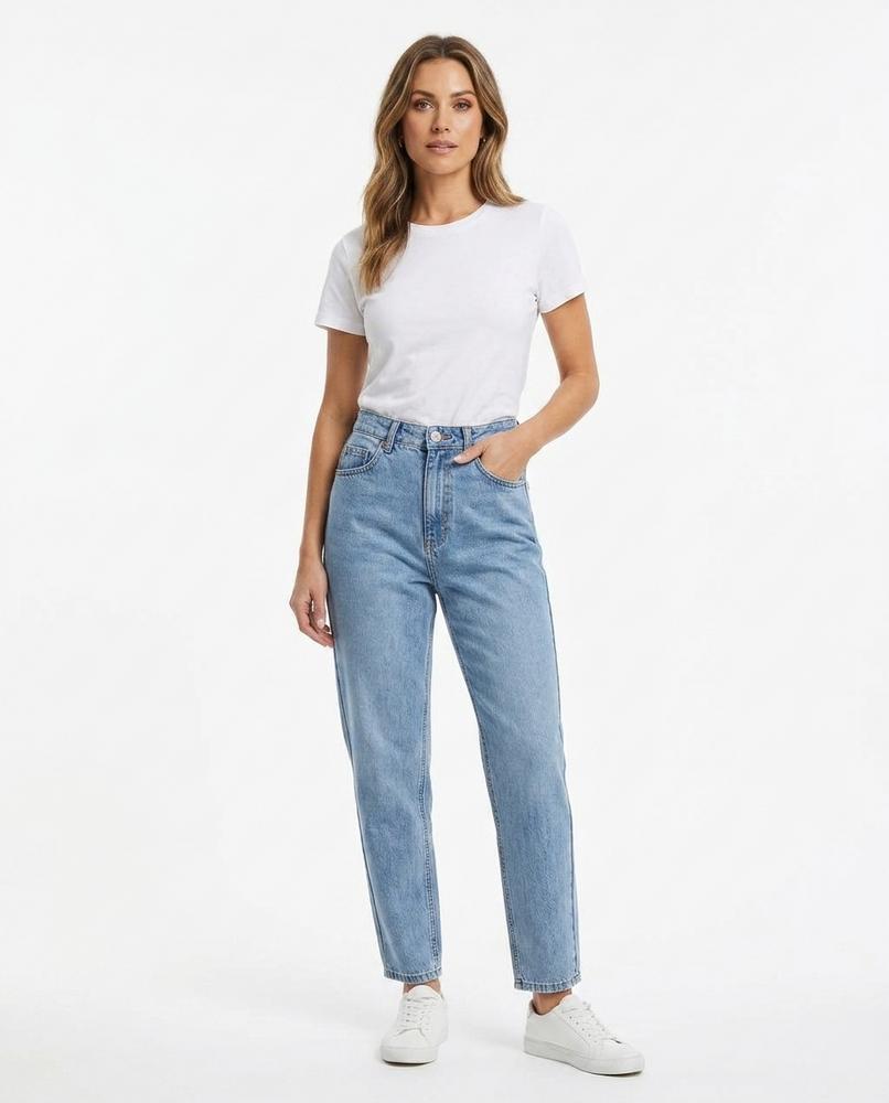 Heidi Outlet - Nehal | Hoch Taillierte Baumwoll Hose Damen