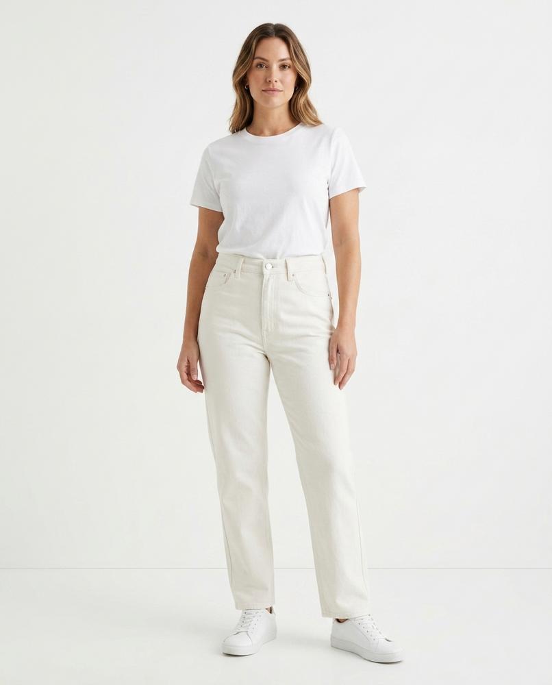 Heidi Outlet - Nehal | Hoch Taillierte Baumwoll Hose Damen