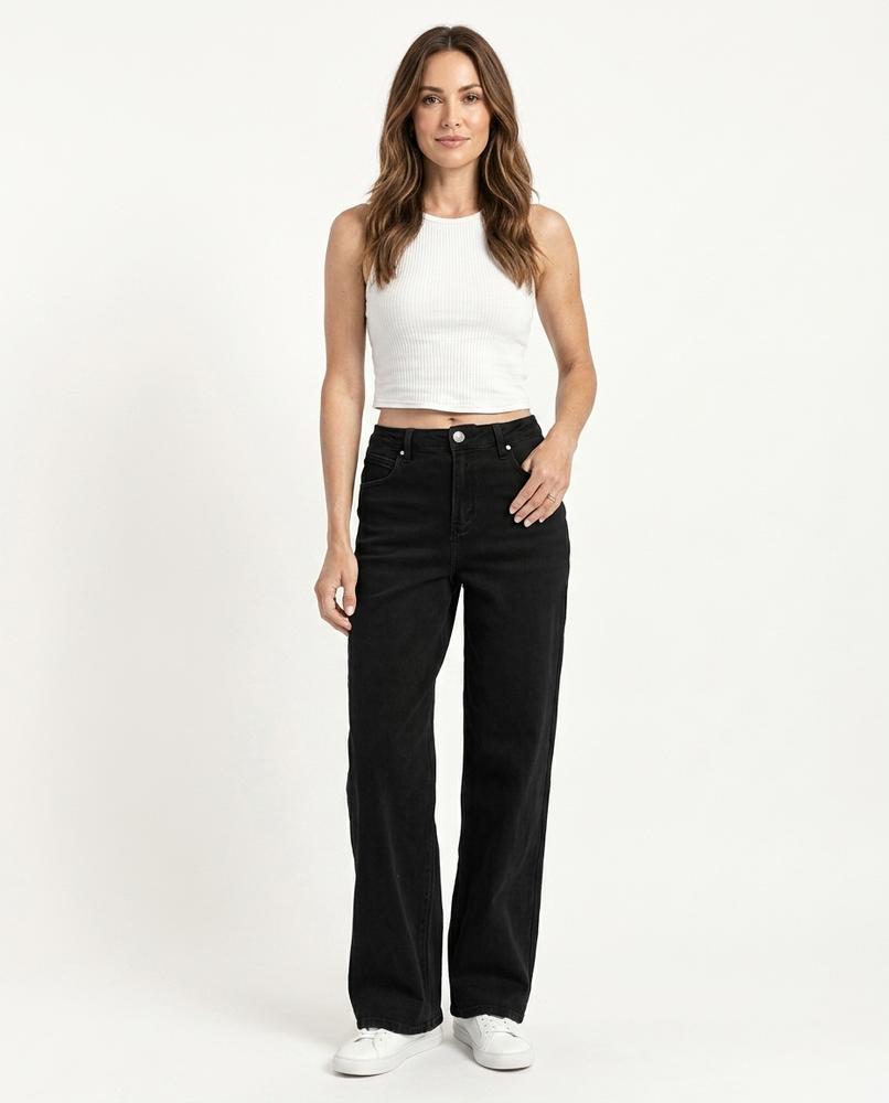 Heidi Outlet - Lytir | Gerade Geschnitten Gewaschen Hose Damen