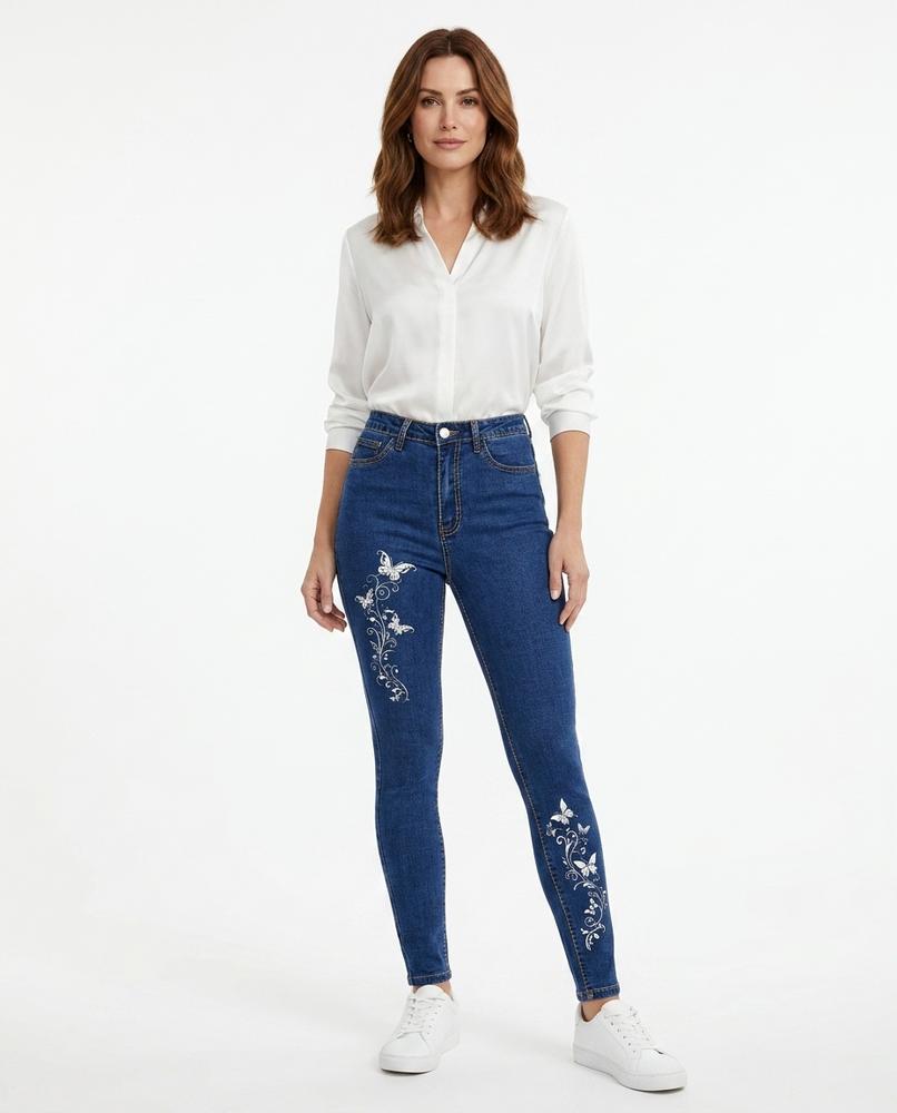 Heidi Outlet - Alken | Enganliegende Bedruckte Hose Damen