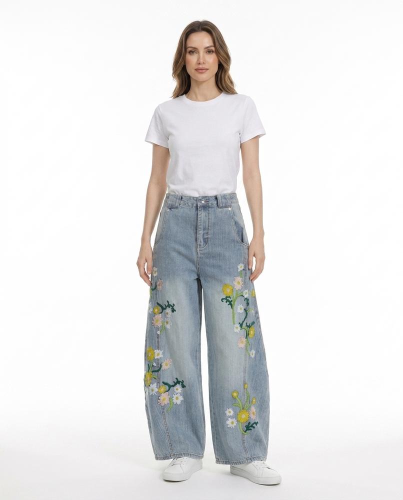 Heidi Outlet - Madar | Bestickte Weite Hose Damen