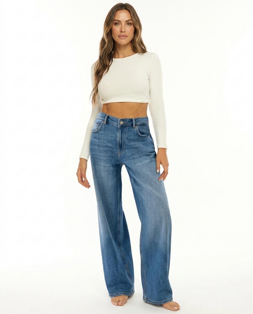Heidi Outlet - Mitir | Weit Geschnittene Baumwoll Hose Damen