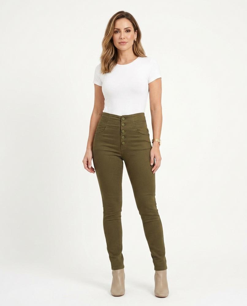 Heidi Outlet - Ratal | Hochgeschnittene Enganliegende Hose Damen