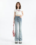 Heidi Outlet - Nisin | Ausgestellte Hochgeschnittene Hose Damen