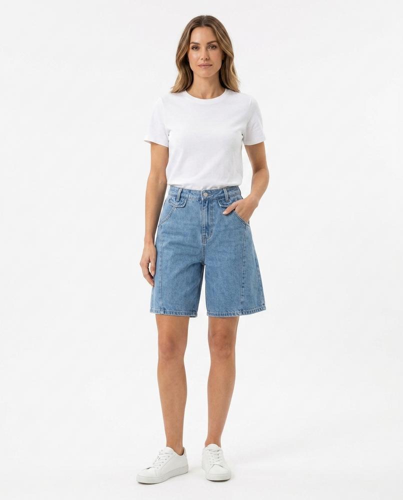 Heidi Outlet - Rimel | Weit Geschnittene Denim Hose Damen
