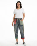 Heidi Outlet - Valen | Mehrfarbige Zerrissene Hose Damen