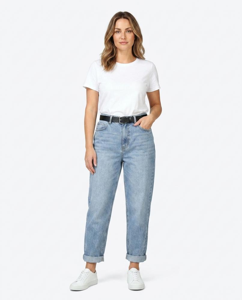 Heidi Outlet - Mizan | Hochgeschnittene Gewaschene Hose Damen