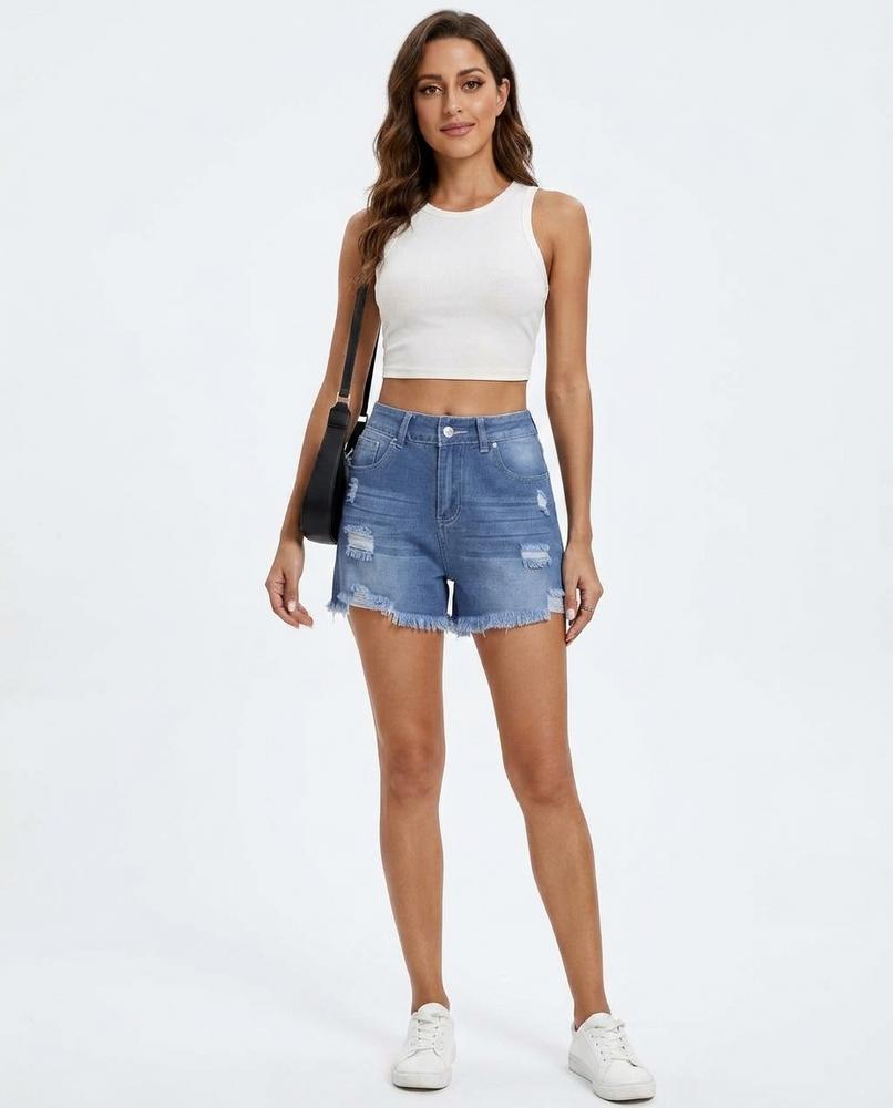 Heidi Outlet - Alsil | Zerrissene Kurze Hose Damen