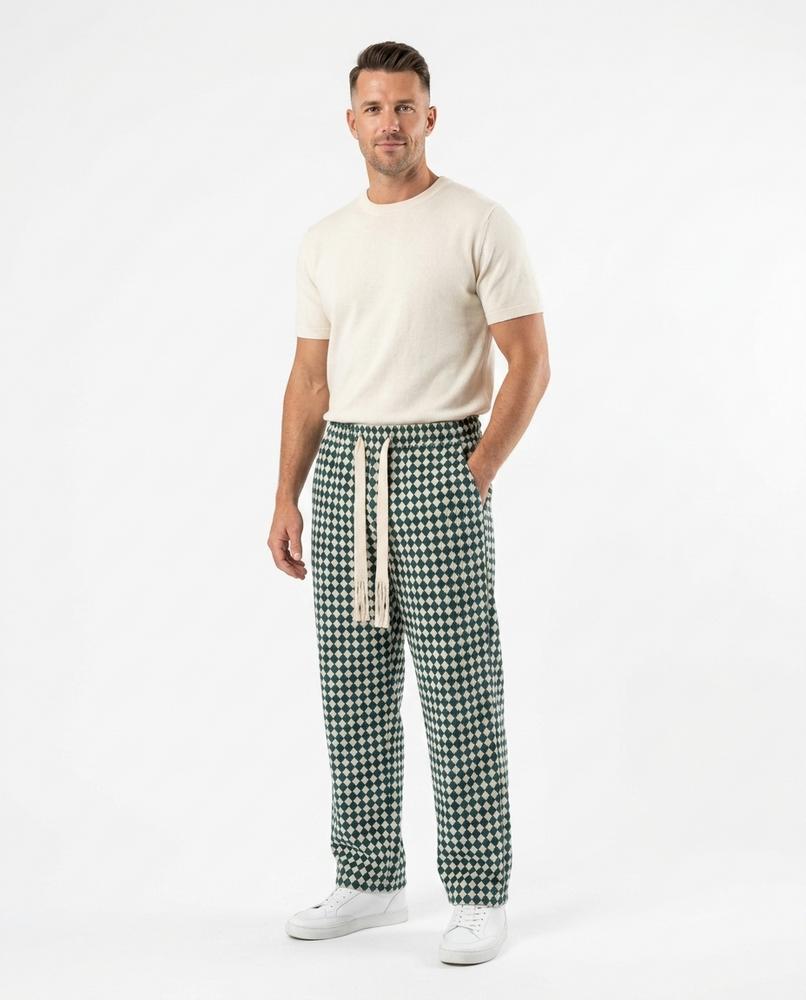 Heidi Outlet - Niral | Gerade Geschnittene Gemusterte Hose Unisex