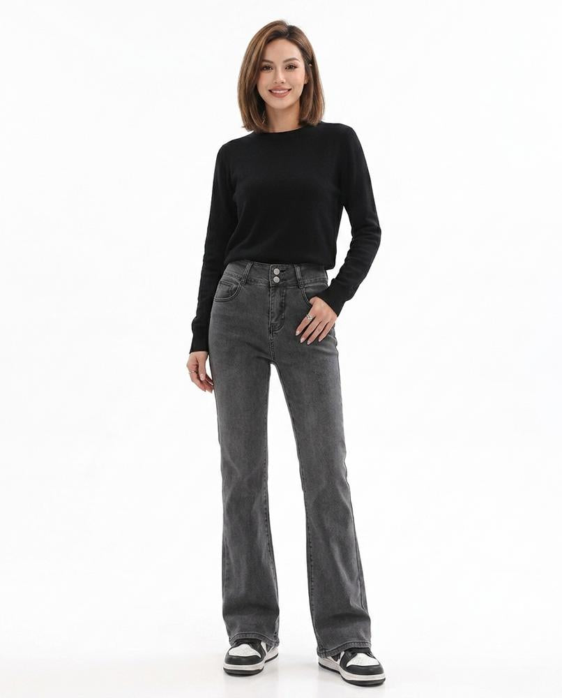 Heidi Outlet - Alnal | Ausgestellte Hochgeschnittene Hose Damen