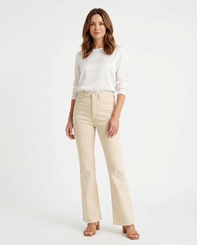 Heidi Outlet - Sanav | Hochgeschnittene Geschlitzte Hose Damen