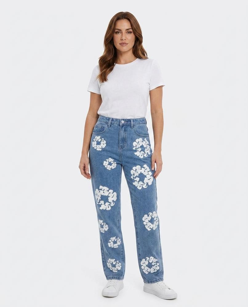 Heidi Outlet - Almir | Bedruckte Gerade geschnittene Hose Damen