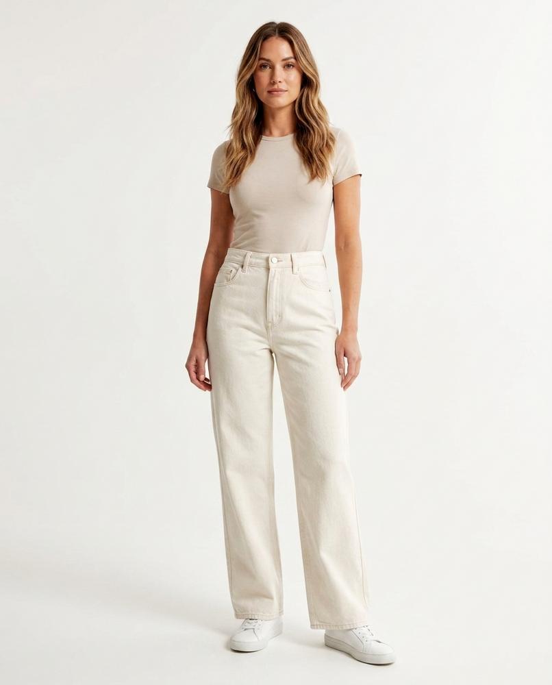Heidi Outlet - Lanav | Gerade Geschnittene Baumwoll Hose Damen