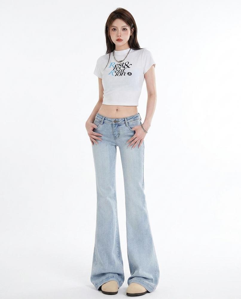 Heidi Outlet - Lanal | Niedrig Geschnittene Ausgestellte Hose Damen