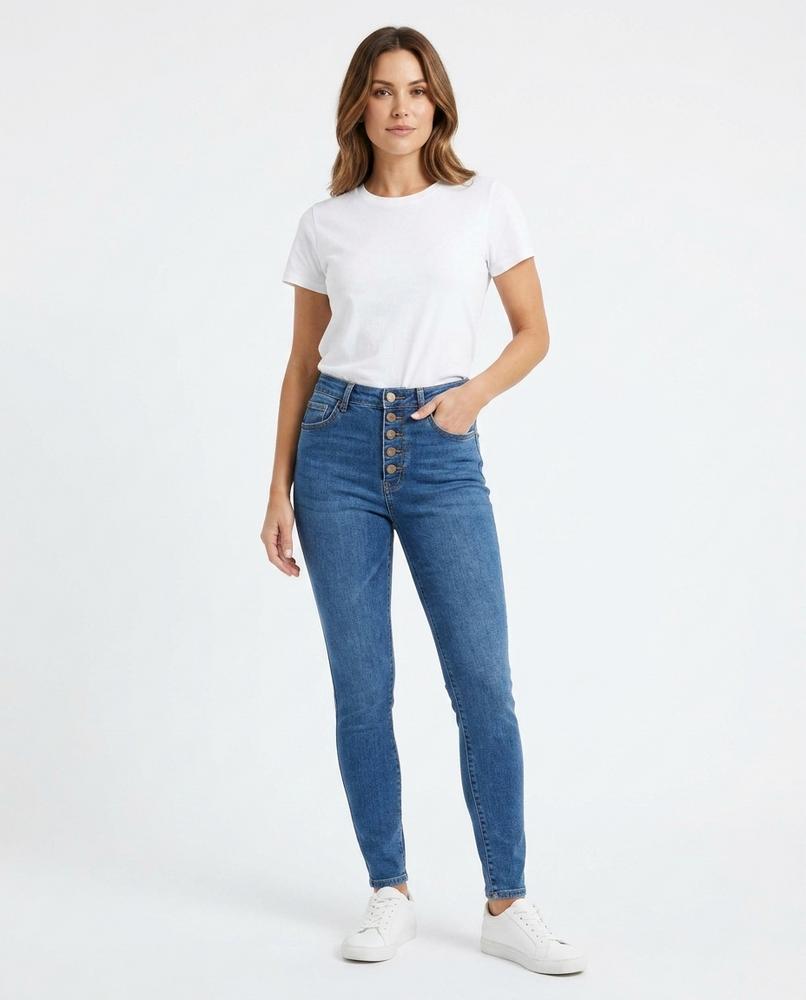 Heidi Outlet - Lohal | Hochtaillierte Geknöpfte Hose Damen