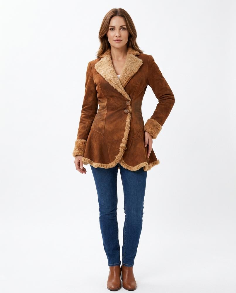 Heidi Outlet - Lerev | Tailliert Ausgestellt Mantel Damen