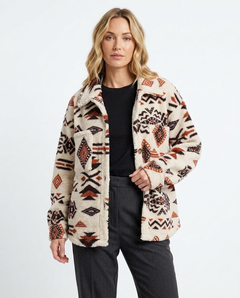 Heidi Outlet - Tarev | Gemustert Geknöpft Jacke Damen