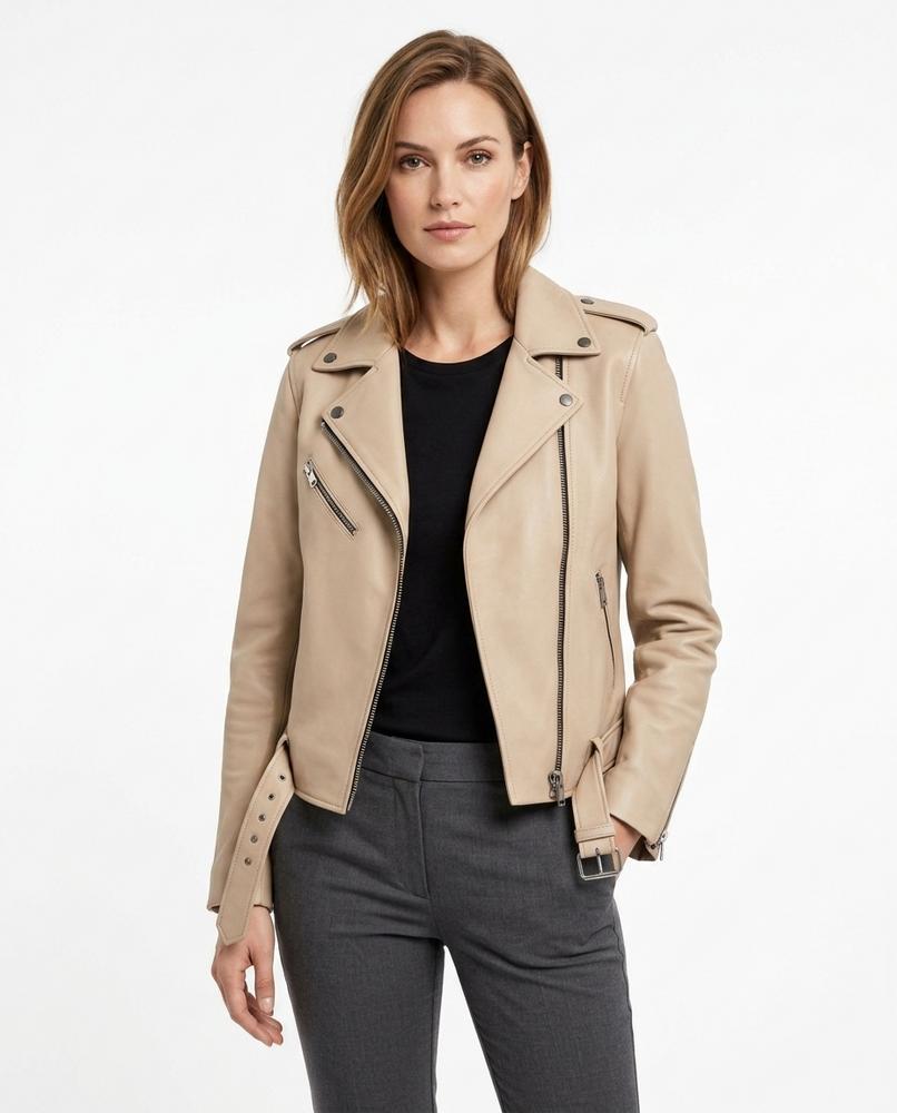Heidi Outlet - Sazan | Lederoptik Reißverschluss Jacke Damen