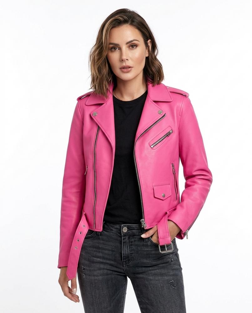 Heidi Outlet - Sazan | Lederoptik Reißverschluss Jacke Damen