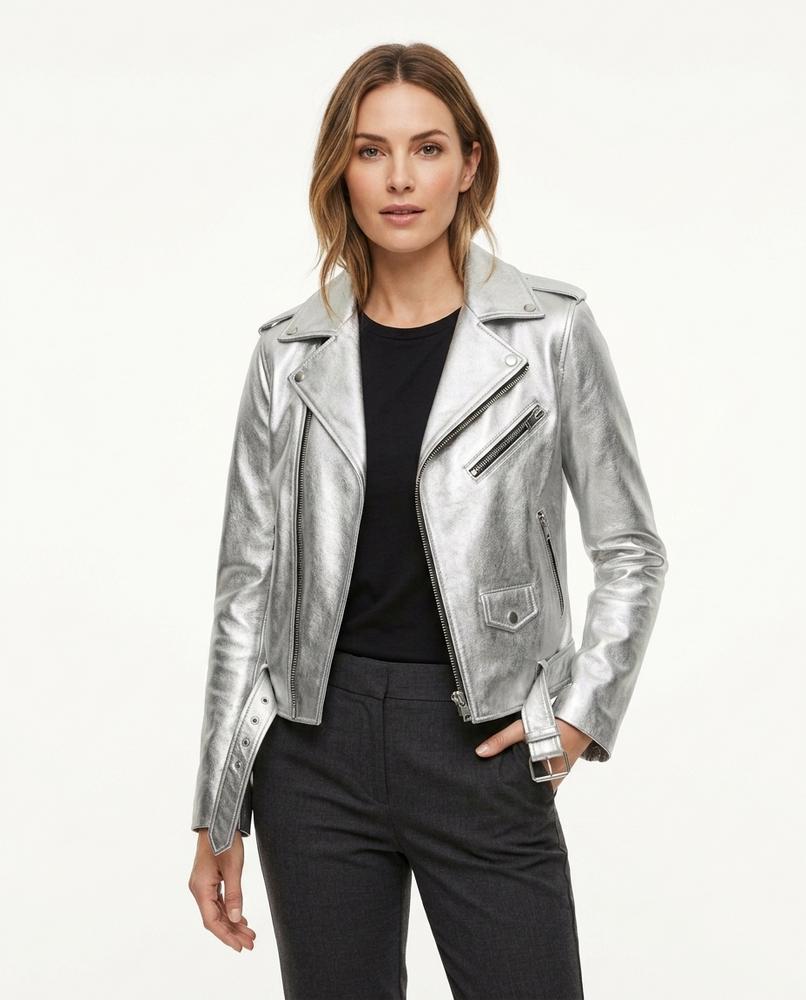 Heidi Outlet - Sazan | Lederoptik Reißverschluss Jacke Damen