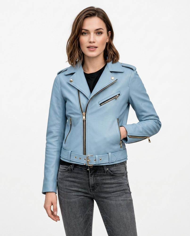 Heidi Outlet - Sazan | Lederoptik Reißverschluss Jacke Damen