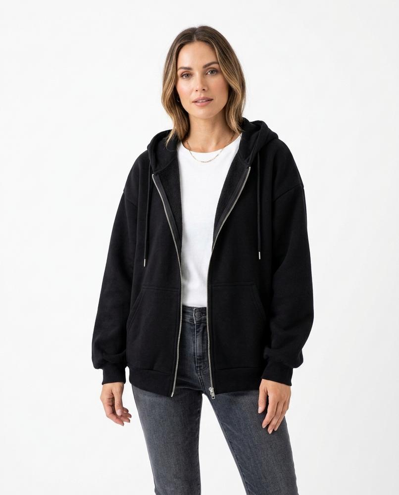 Heidi Outlet - Senav | Weit Geschnittener Bauschärmeliger Hoodie Damen