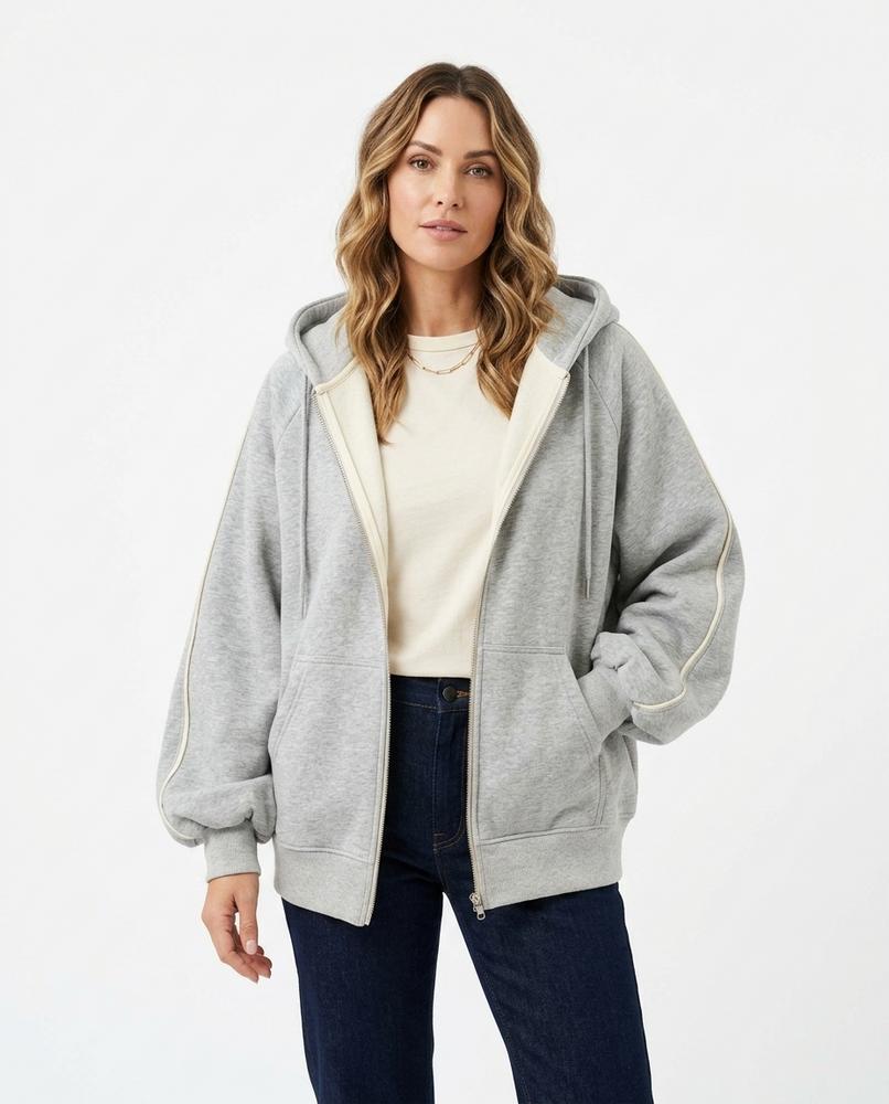 Heidi Outlet - Senav | Weit Geschnittener Bauschärmeliger Hoodie Damen