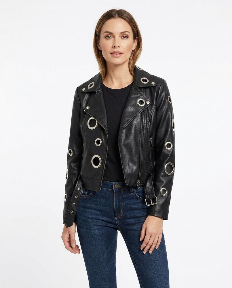 Heidi Outlet - Selom | Ösenbesetzte Gemusterte Jacke Damen