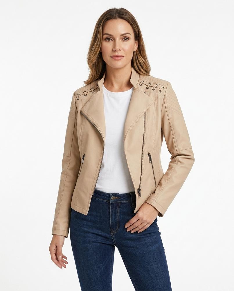 Heidi Outlet - Maron | Asymmetrisch Tailliert Jacke Damen