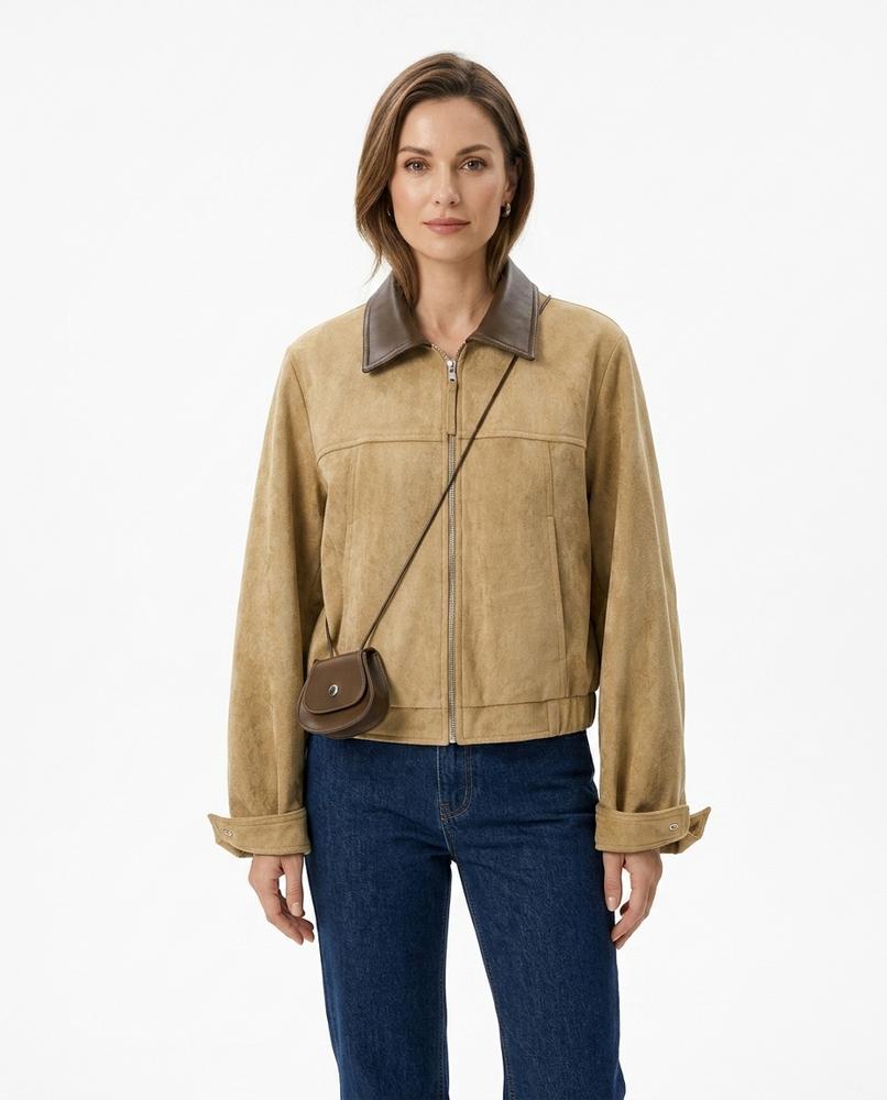 Heidi Outlet - Rital | Reißverschluss Kontrastkragen Jacke Unisex